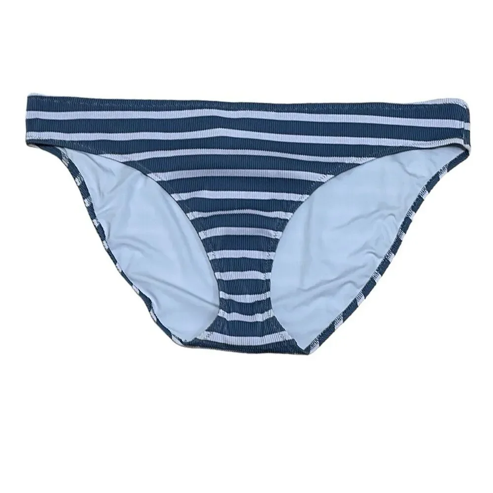 Aerie Women's Ribbed Blue Striped XXL Swim Bottoms NWOT